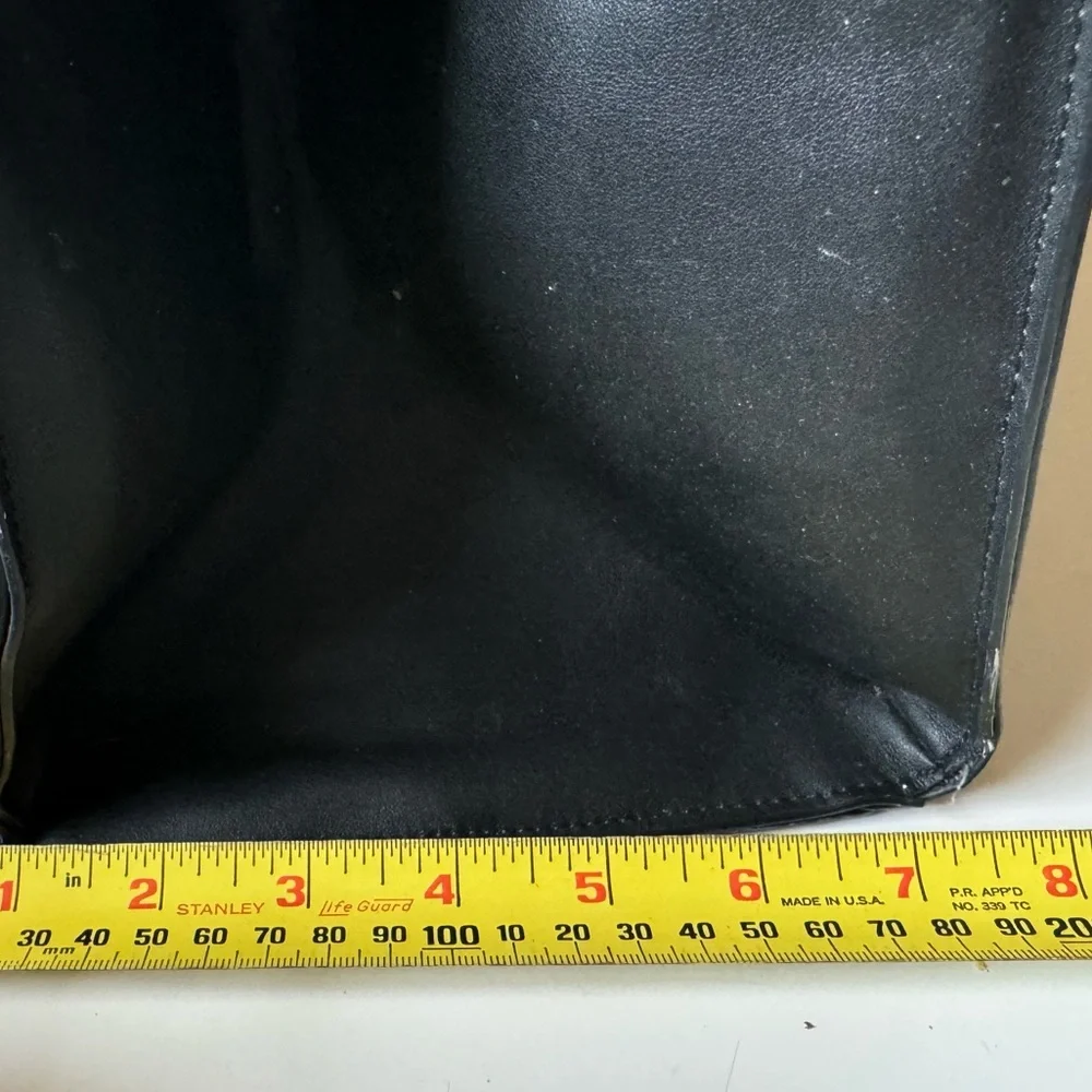 Beautiful Black Leather Handbag Tote Laptop IPad Tablet Bag Lovevook